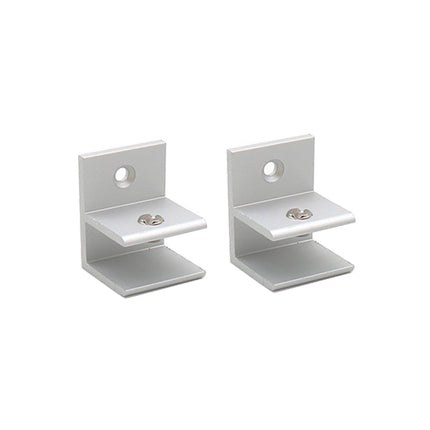 10 PCS F-type Aluminum Alloy Glass Combination Clamp Cabinet Partition Fixing Clip, Size: S, Cliped 5-10mm