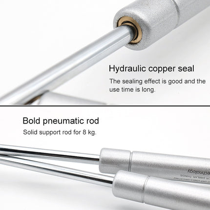 Rubber Head Cabinet Gas Holder Hydraulic Rod Buffer Telescopic Strut, 10 inch 80N (8kg)