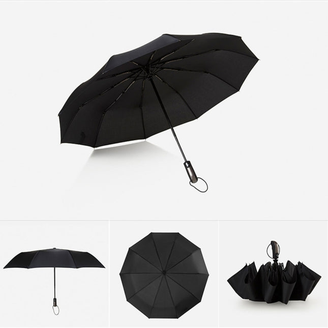 Automatic Lightweight Portable Three Folding Waterproof Anti-UV Umbrella - DealBuddy