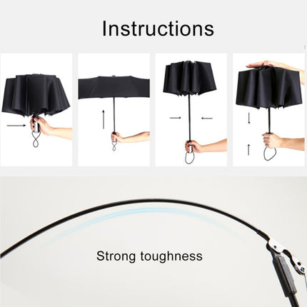 Automatic Lightweight Portable Three Folding Waterproof Anti-UV Umbrella - DealBuddy