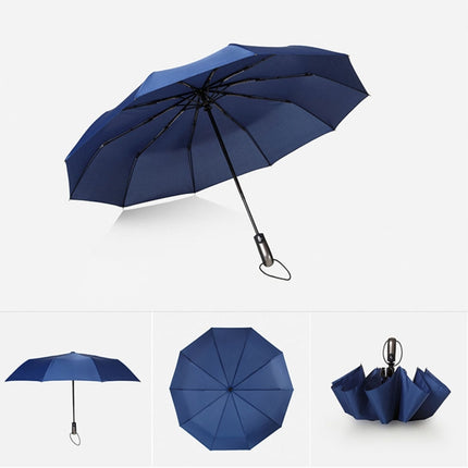 Automatic Lightweight Portable Three Folding Waterproof Anti-UV Umbrella