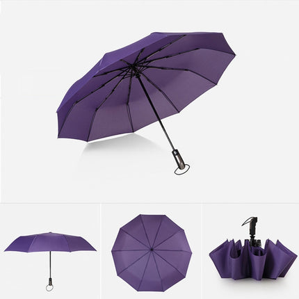 Automatic Lightweight Portable Three Folding Waterproof Anti-UV Umbrella - DealBuddy