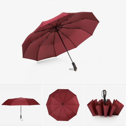 Automatic Lightweight Portable Three Folding Waterproof Anti-UV Umbrella - DealBuddy
