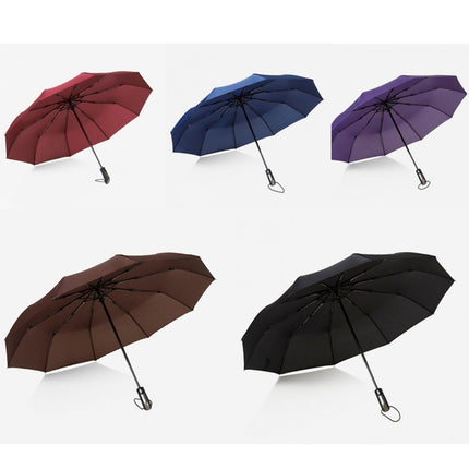 Automatic Lightweight Portable Three Folding Waterproof Anti-UV Umbrella - DealBuddy