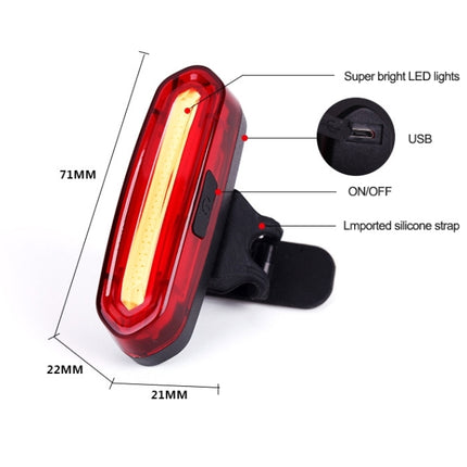 AQY-096 IPX4 Detachable USB Rechargeable Single Color LED Bike Taillight