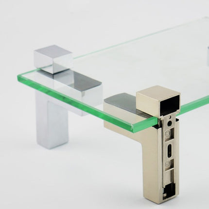 3-24mm F Type Glossy Polished  Zinc Alloy Fixed Clip Glass Wood Layer Board Bracket