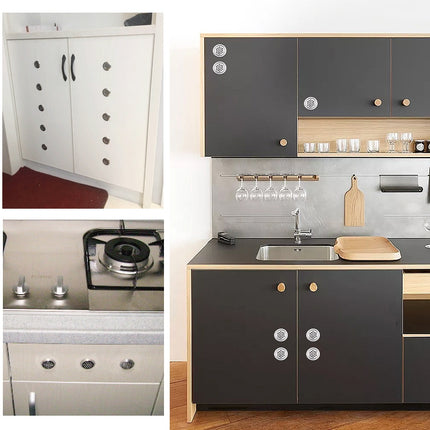 10pcs Flat Surface 29mm Cabinet Round Air Vent Stainless Steel Louvered Grille Cover Vents with Little Holes