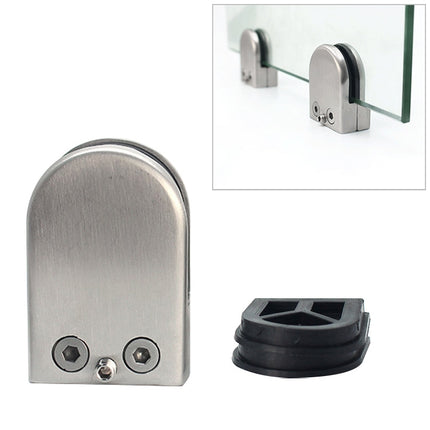 5-8mm Flat Bottom Matte Polished 304 Stainless Steel Fixed Clip Railing Glass Wood Layer Board Clamp Bracket
