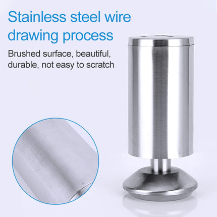 Stainless Steel Wire Drawing Thickened Column Sofa Furniture Cabinet Foot, Height: 60mm