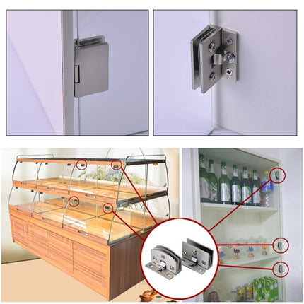 Open Hole Free Brushed Surface Glass Hinge, Size: S, 3-7mm