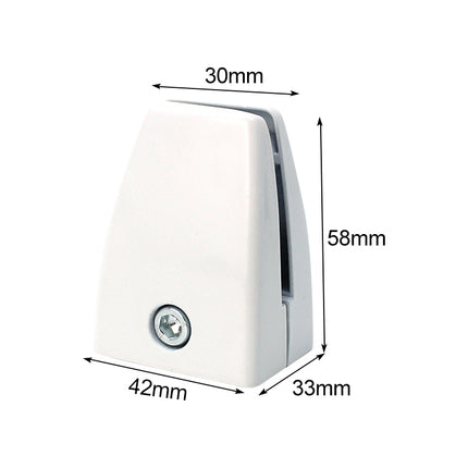 Flat Shape Aluminum Alloy Office Desktop Screen Fixing Clip Partition Clip (White)