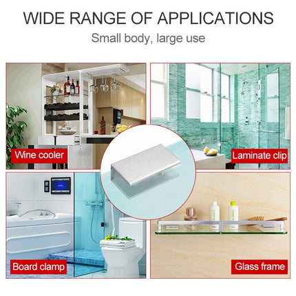 15 PCS Single Hole Aluminum Alloy Glass Fixing Clip, S, 8mm