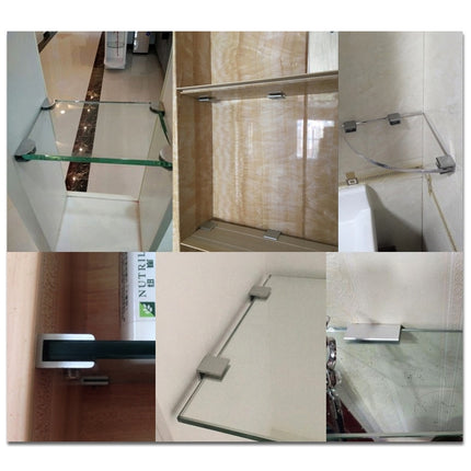 15 PCS Single Hole Aluminum Alloy Glass Fixing Clip, S, 8mm