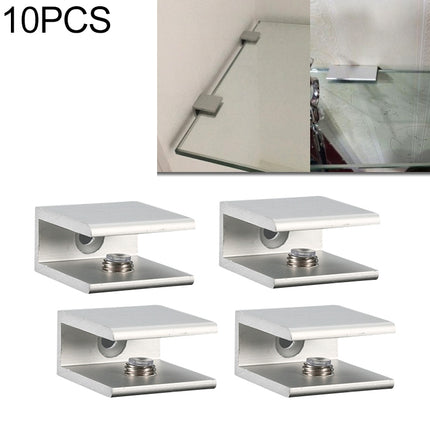 10 PCS Single Hole Aluminum Alloy Glass Fixing Clip, S, 10mm
