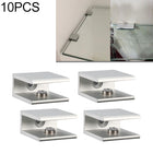 10 PCS Single Hole Aluminum Alloy Glass Fixing Clip, S, 10mm