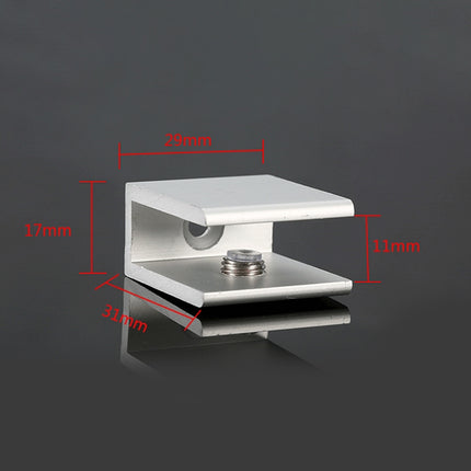 10 PCS Single Hole Aluminum Alloy Glass Fixing Clip, S, 10mm