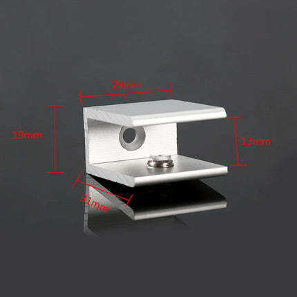 10 PCS Single Hole Aluminum Alloy Glass Fixing Clip, S, 12mm