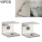 10 PCS Single Hole Aluminum Alloy Glass Fixing Clip, S, 20mm