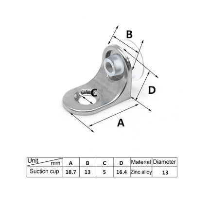 100 PCS Round Thickened Zinc Alloy Bright Layer Sucker Plate Bracket, D, Weight: 4.2g
