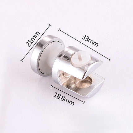 10 PCS Zinc Alloy Bright Fixed Bracket Connection 8mm Cylindrical Glass Fixing Clamp with Base