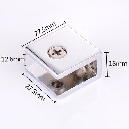 Zinc Alloy Bright Fixed Bracket Connection Square Glass Fixing Clamp, Size: L