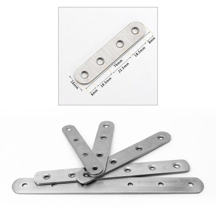 40 PCS Stainless Steel Connection Code Straight Connecting Piece, Number: 4