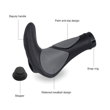 DEEMOUNT BGP110 Mountain Bike Bicycle Rubber Handlebar Cover, Horn Version