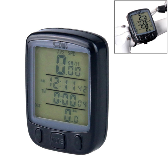 SUNDING 563C Bike Bicycle Waterproof Wireless LCD Screen Luminous Mileage Speedometer Odometer, English Version, 563C(Black), 563C(Blue), 563C (Yellow) - DealBuddy