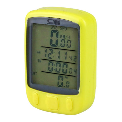 SUNDING 563C Bike Bicycle Waterproof Wireless LCD Screen Luminous Mileage Speedometer Odometer, English Version
