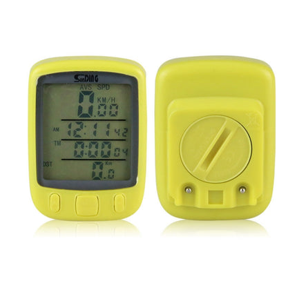 SUNDING 563C Bike Bicycle Waterproof Wireless LCD Screen Luminous Mileage Speedometer Odometer, English Version