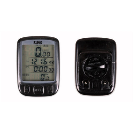 SUNDING 563A Bike Bicycle Waterproof Wired LCD Screen Luminous Mileage Speedometer Odometer, Chinese Version