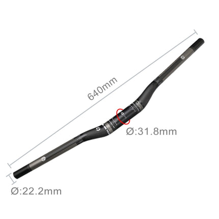 TOSEEK Full Carbon Fiber Road Bike Bent Handlebar, Size: 640mm (Matte)