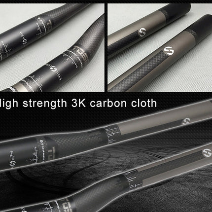 TOSEEK Full Carbon Fiber Road Bike Bent Handlebar, Size: 640mm (Matte)