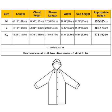 Fashion Adult Lightweight EVA Transparent Frosted Raincoat Big Hat With Pocket Size: L - DealBuddy