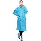 Fashion Adult Lightweight EVA Transparent Frosted Raincoat Big Hat With Pocket Size: L - DealBuddy