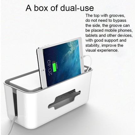 ORICO CMB-18 Separating Design ABS Electrical Socket Storage Box Power Cable Manager Case with Phone / Tablet Holder for Desk, Living Room, Office, Bedroom