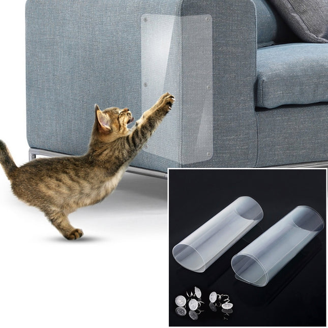 2pcs/pack Cat Scratch Protection PVC Sofa Anti-scratch Stickers , Size: 15x47cm, Size: 15x47cm - DealBuddy