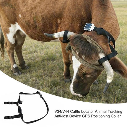V34/V44 Cattle Locator Set Animal Tracking Anti-lost Device GPS Positioning Collar, For Cattle - DealBuddy