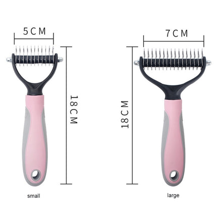 Pet Comb Beauty Cleaning Supplies Dog Stainless Steel Dog Comb, Size: 18x7cm, Size: 18x7cm - DealBuddy