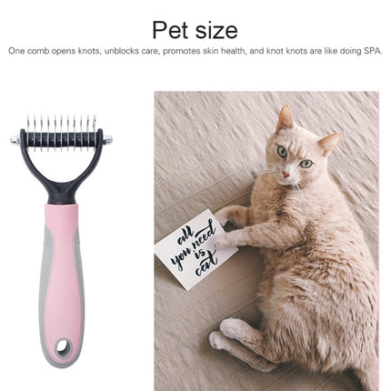Pet Comb Beauty Cleaning Supplies Dog Stainless Steel Dog Comb, Size: 18x7cm, Size: 18x7cm - DealBuddy