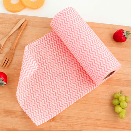 50 Sheets Non-Woven Disposable Washing Towels Dishcloth, Red, Orange, Blue