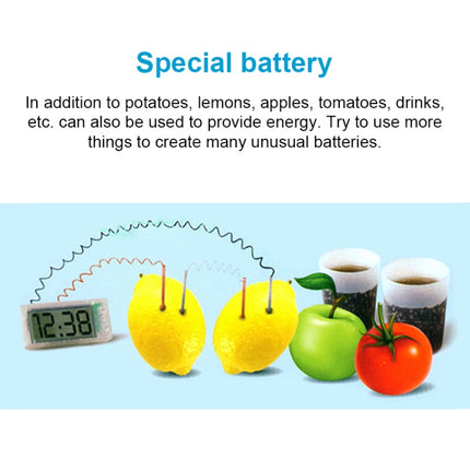 DIY Novel Green Science Potato Digital Clock Educational Kit with 2 inch LCD Screen (Potato NOT Included)