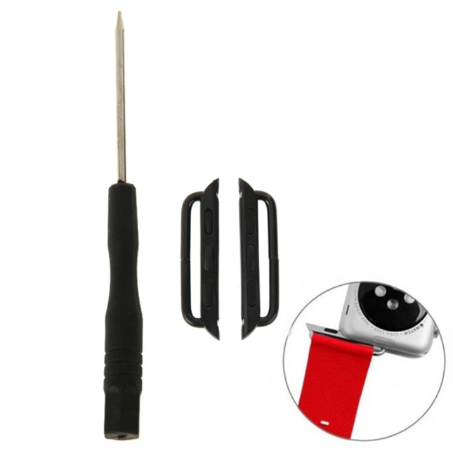 2 PCS for Apple Watch 38mm Metal Strap Connector Metal Buckle with Screwdrivers Tool - DealBuddy