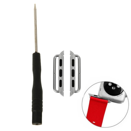 2 PCS for Apple Watch 38mm Metal Strap Connector Metal Buckle with Screwdrivers Tool - DealBuddy