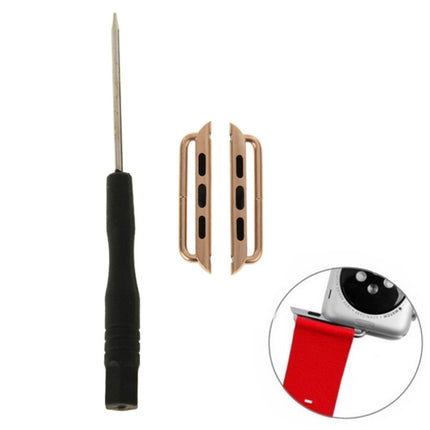 2 PCS for Apple Watch 42mm Metal Strap Connector Metal Buckle with Screwdrivers Tool - DealBuddy