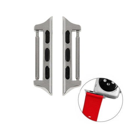 2 PCS for Apple Watch 42mm Metal Strap Connector Metal Buckle, Silver - DealBuddy