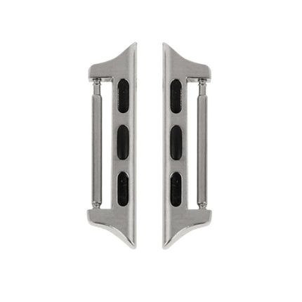 2 PCS for Apple Watch 42mm Metal Strap Connector Metal Buckle, Silver - DealBuddy