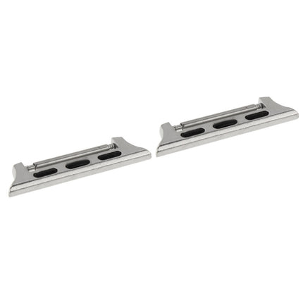 2 PCS for Apple Watch 42mm Metal Strap Connector Metal Buckle, Silver - DealBuddy