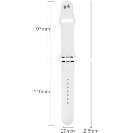 For Apple Watch Sport 38mm High-performance Rubber Sport Watch Band with Pin-and-tuck Closure - DealBuddy