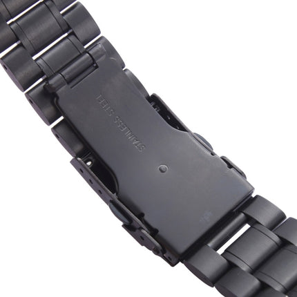 For Apple Watch 42mm Black Steel Watch Band, Only Used in Conjunction with Connectors (S-AW-0062) - DealBuddy